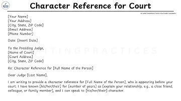[BRIEFSJABLOON] Hoe schrijf je een karakterreferentiebrief voor de rechtszaak? Handleiding | Writ...