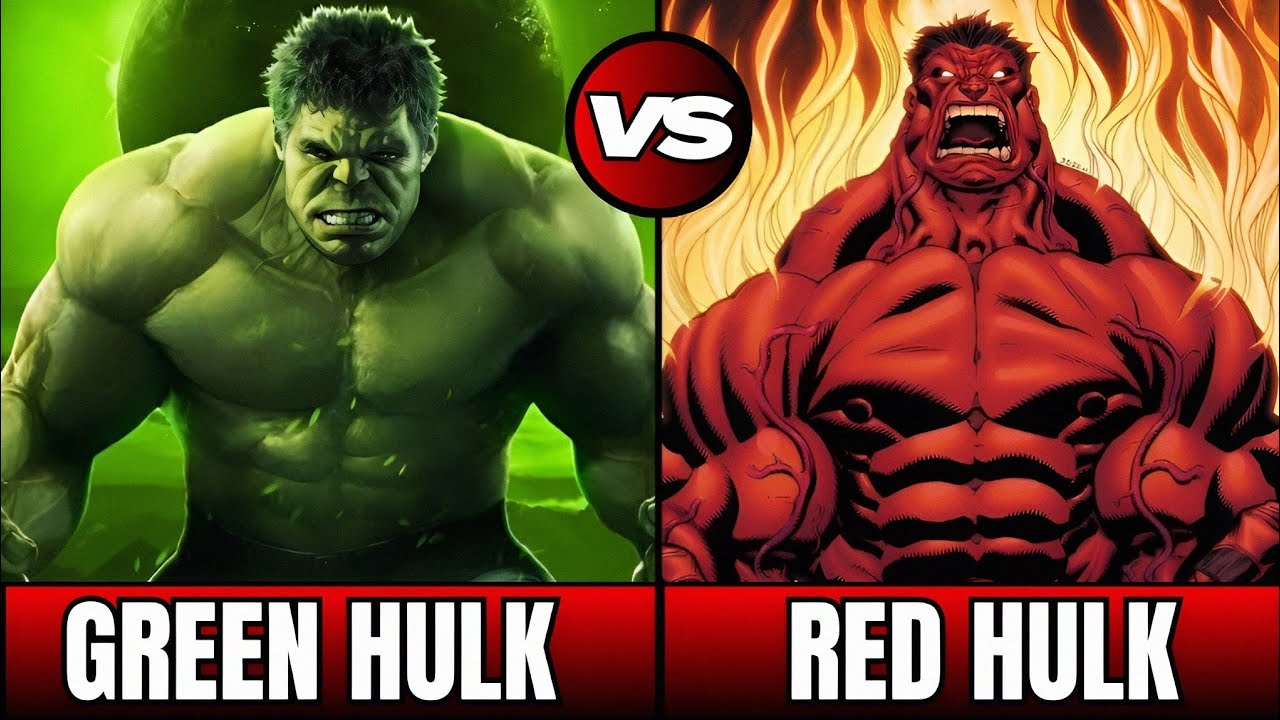 GREEN HULK VS RED HULK | BATTLE COMPARISON | IN HINDI || SAM - YouTube