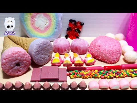 【ASMR・咀嚼音】ピンク色のお菓子