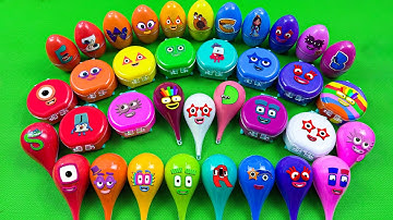 Numberblocks 🏳️‍🌈 Hidden Slime Opening Alphablocks Clay with Mini   Suitcase, Drops Colorful! ASMR