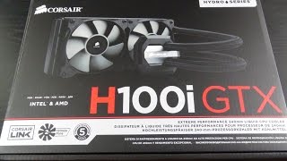 Corsair H100i Gtx Cpu Cooler Unboxing And Install