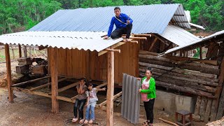 Expanding the Wooden House on the Family Farm, Meat and Fish Lunch with the Children | Family Farm