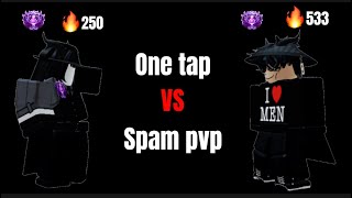 One Tap Method VS Spam Clicking (PVP Test) 🧪🤯 in roblox bedwars
