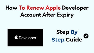 How To Renew Apple Developer Account After Expiry