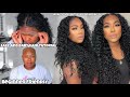 Detailed Lace/Baby Hair Install | Sensationnel Human Hair Blend Butta Lace Front Wig - BOHEMIAN 28