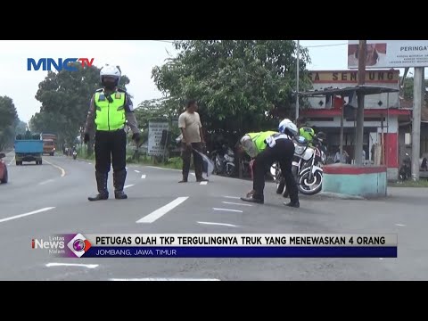 Polisi Gelar Olah TKP Truk Tebu Terguling, 4 Orang Tewas Segera Dimakamkan #LintasiNewsMalam 15/06