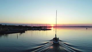 Sailing In Tranquil Sunset Stock Video