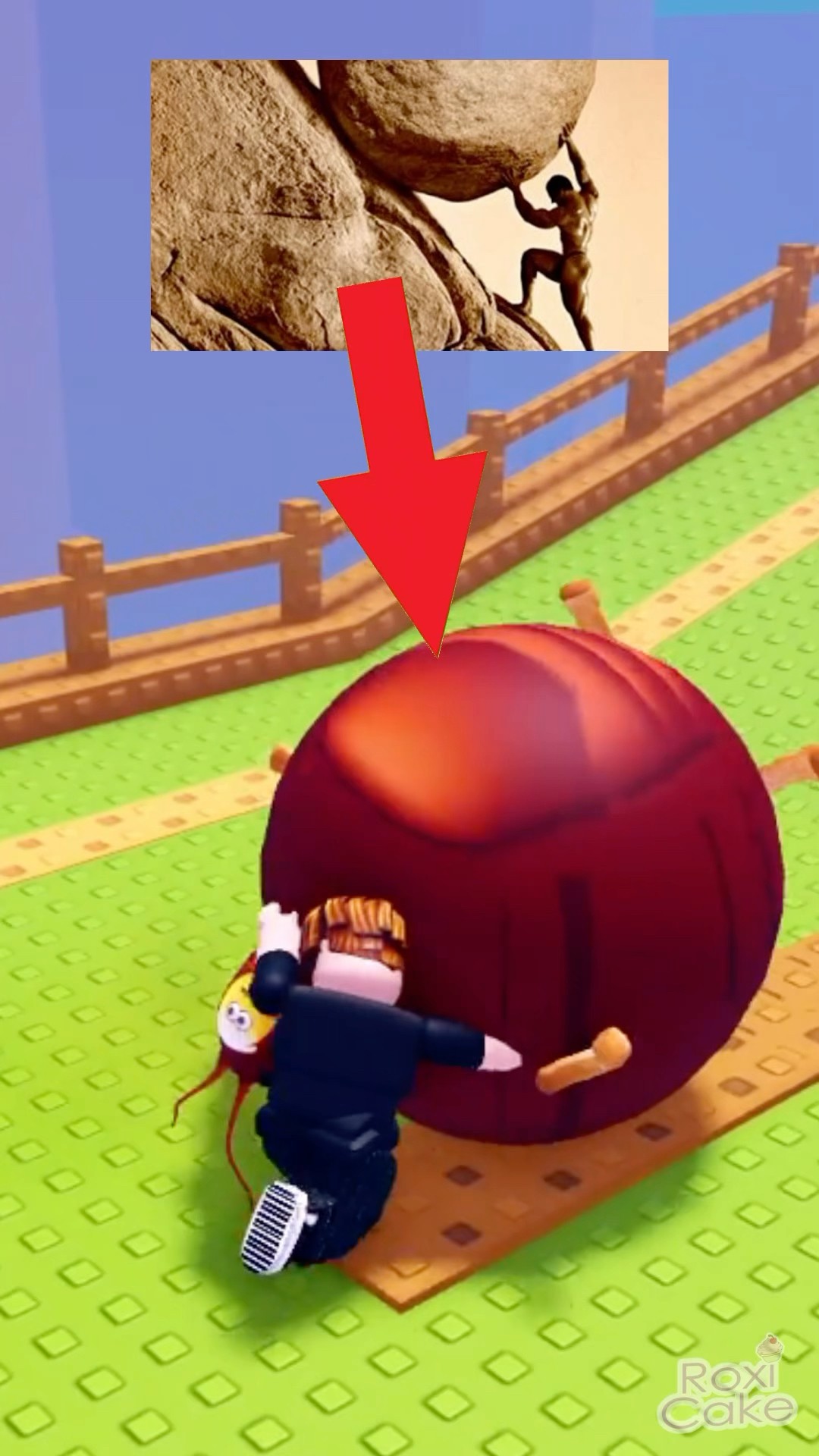 CUCARACHA BOLA OBBY ? #SHORTS #ROBLOX