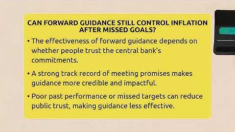 Can Forward Guidance Still Control Inflation After Missed Goals? - Inflation Insight Channel