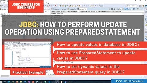 6. How to Perform Update Operation in JDBC using PreparedStatement?