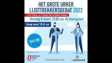 Eerste deel minuut voor de lijsttrekkers (ChristenUnie - CDA - Hart voor Urk)