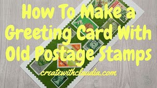 Recycled Postage Stamp Greeting Card Tutorial