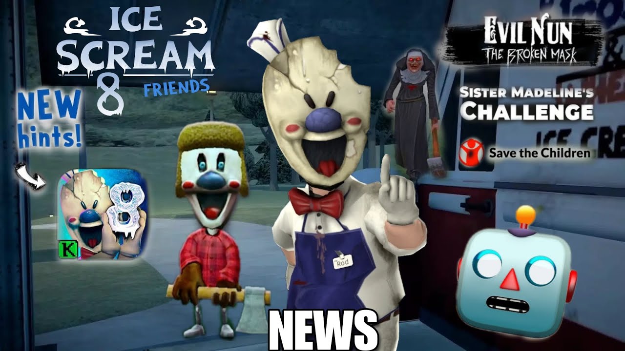 ICE SCREAM 8 GAMEPLAY Work In Progress 🍧 PRE-REGISTRATION REWARDS 🎁  Sister Madeline CHALLENGE 🔨 NEWS 