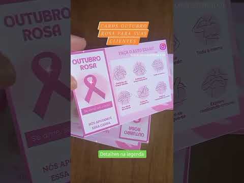Card Outubro rosa Personalize com sua logo  #brinde #outubrorosa #brindeoutubrorosa
