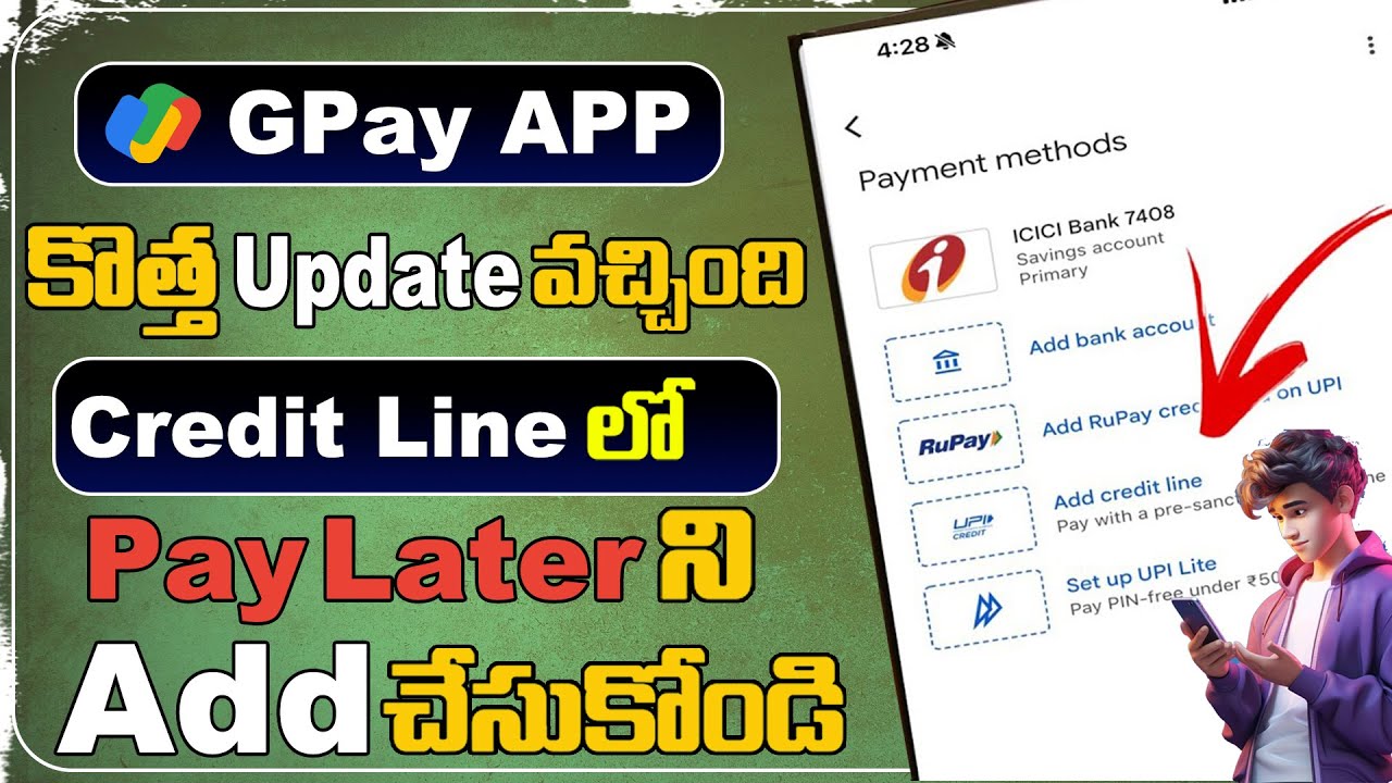 Google pay Upi Pay Later Launched || how to add credit line in google pay || Telugu || Naresh Dasoji