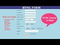 How to create a simple form in html