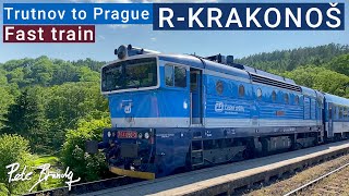 TRIP REPORT | R-Krakonoš fast train | Trutnov to Prague | ČD | 1st class
