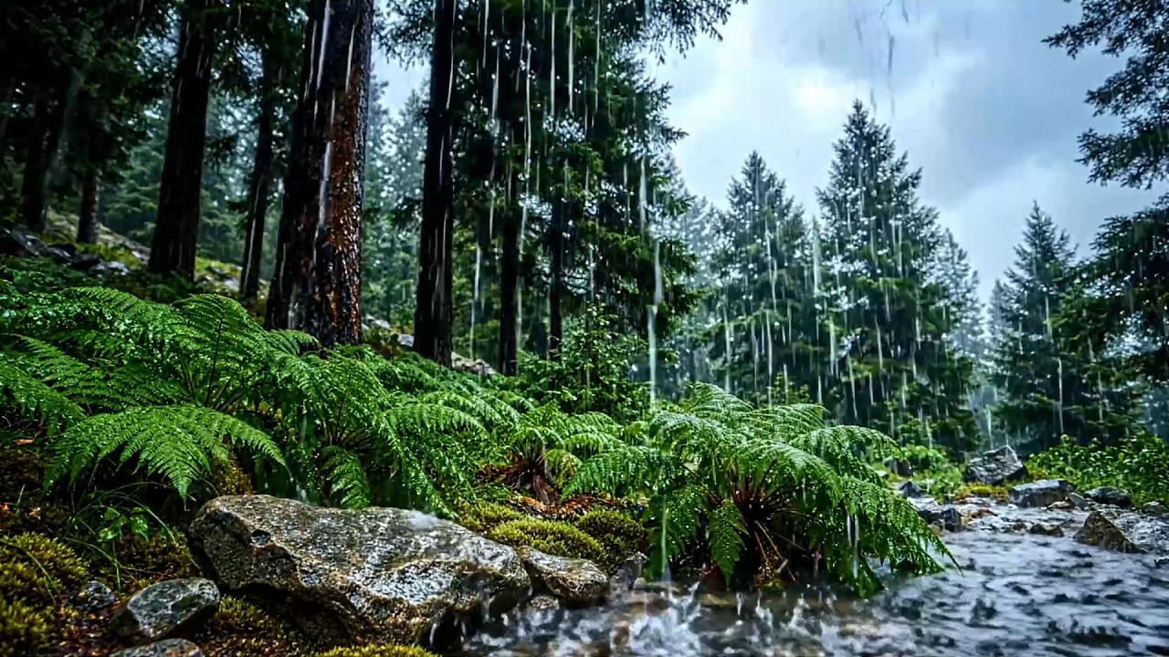 🌧️ Wild Forest Thunderstorm | Heavy Rain Sounds for Deep Sleep & Stress ...