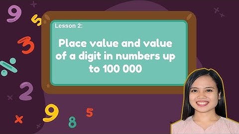 Lesson 2: Gives the Place Value and Value of a Digit in Numbers Up to 100,000. (MELC)