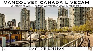 🔴 Live | Vancouver Seawall Cam – False Creek Boats, Joggers &amp; Cyclists | ☀️ Day | 2026-04-30 Thu