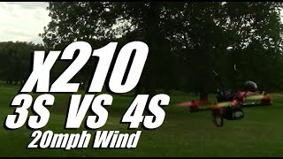X210 2600kv 30amp Racing Drone Kit: 3S versus 4S