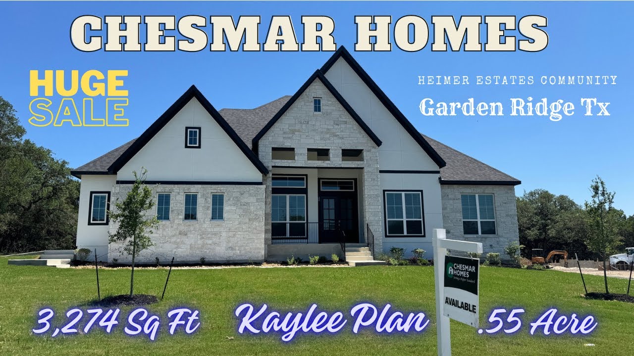 New Construction, Chesmar Home for Sale, Kaylee Plan, Garden Ridge Tx