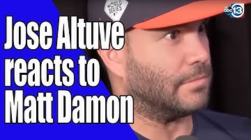 FUNNY! Astros Jose Altuve reacts to Matt Damon