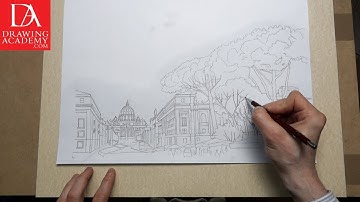 How to Draw a Building presented by Drawing Academy .com 43-1