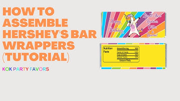HOW TO ASSEMBLE Hershey Bar WRAPPERS #partyfavors #unicornparty #assemblytutorial #candybars