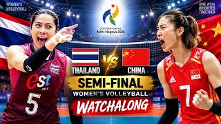 Thailand vs China LIVE Women’s Volleyball Semi-Final Asian Games 2026 Watchalong screenshot 3