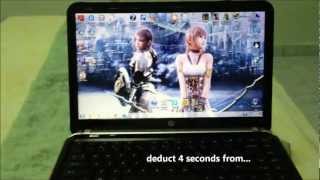 HP Pavilion dm4-3005TX's boot up time (On Battery)