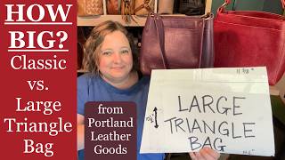 How BIG is the New Large Triangle Shoulder Bag from Portland Leather @portlandleather #plgpartner
