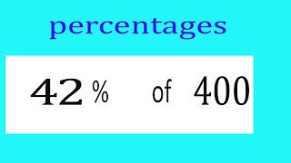 Percentages     42      Percentage(%)    of    400