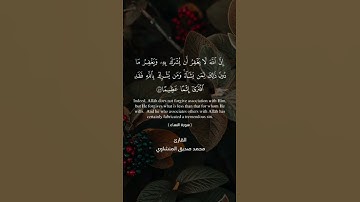 سورة النساء آيه٤٨#المنشاوي #القرآن_الكريم #العراق #اكسبلور #حالات_واتس #لايك #تيك_توك #راحة_نفسية