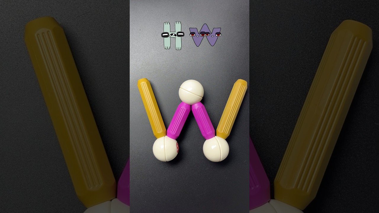 I made a Huggy Wuggy by magnetic stick 