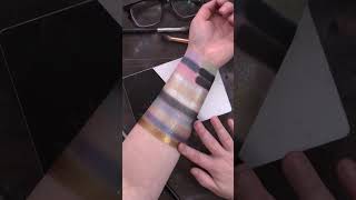 Swatches for the Adept Cosmetics Emo Palette