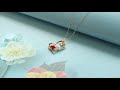 血赤珊瑚&あこや真珠　ダイヤモンドネックレス