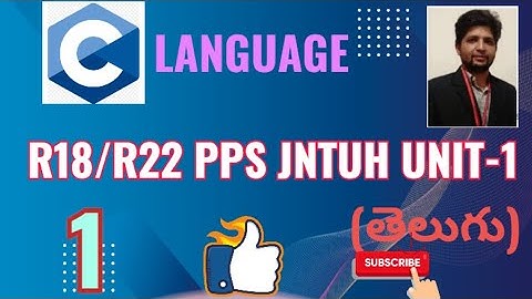 JNTUH || R18/R22 || PROGRAMMING FOR PROBLEM SOLVING || UNIT-1 ||VIDEO-1 @askpwrs #jntuh #pps #r18