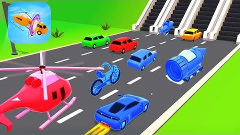 Shape Shifting All Levels Gameplay Walkthrough Car Halicaptor Motorcycle Cycle Racing Game🏁🚲✌️