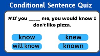Mixed Conditional Sentence Quiz Test l First conditional l Second conditional l Third conditional