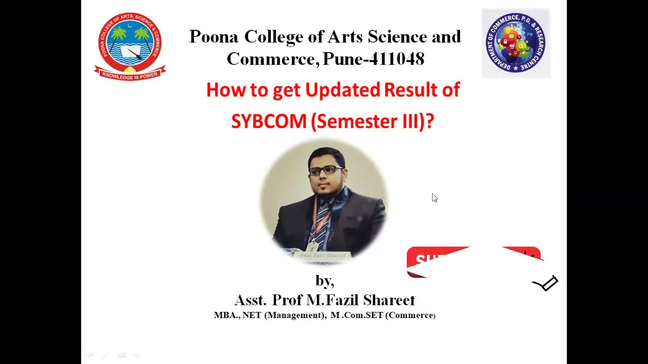 How to get Updated Result of SYBCOM (Semester III)