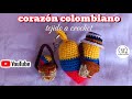 Corazón  ❤️ COLOMBIANO 🇨🇴 llavero tejido a CROCHET 🧶 paso a paso  segunda parte, del video tutorial.