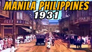 Manila Philippines in 1931 | Real Footage in Color (4K)