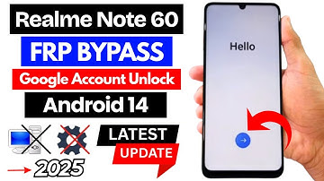 Realme Note 60 (RMX3933) FRP Bypass Android 14 Without Pc| Realme Note 60 Google Account Bypass 2025