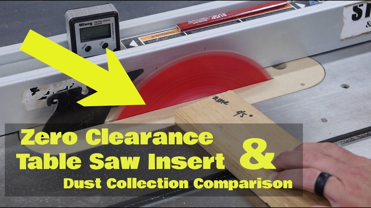 Zero Clearance Table Saw Insert And Dust Collection Comparison