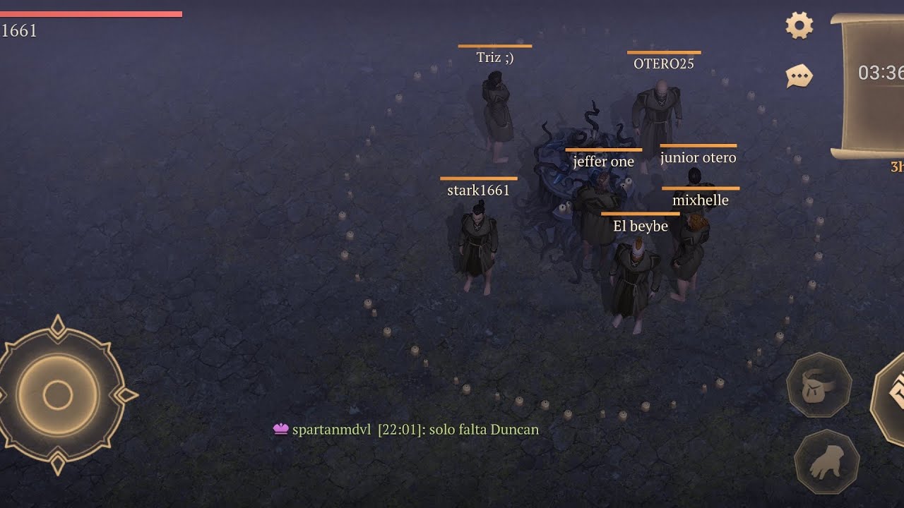 Grimsoul. Clan contra el BOSS nos mandaron al lobby. Like para mas videos y compartan.