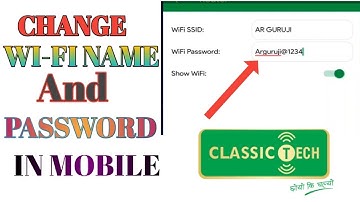 How to Change Classic Tech WiFi Name and Password In Mobile.📱📱