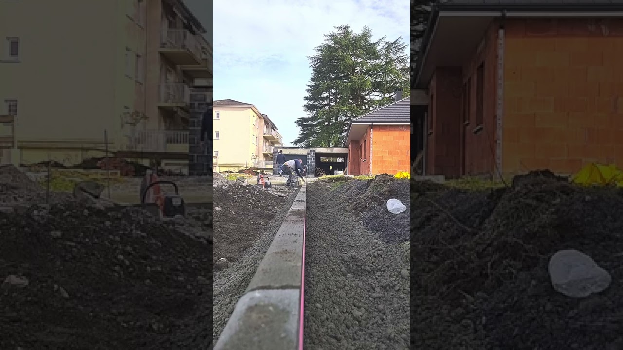 pose des bordures béton