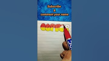 Bubble letter writing || name writing on request#calligraphy #alphabets #art