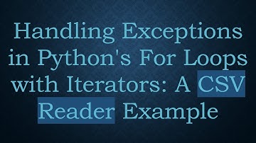 Handling Exceptions in Python